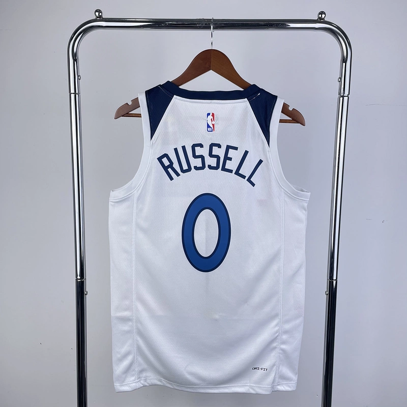 2023 NBA Minnesota Timberwolves 0 Russell Basketball Jersey