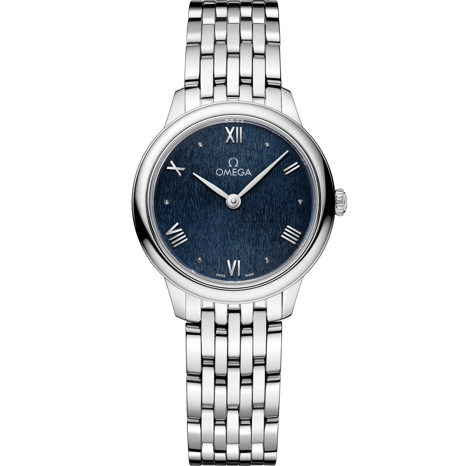 Omega De Ville Prestige 27.5 mm Blue Dial Stainless Steel Bracelet 434.10.28.60.03.002