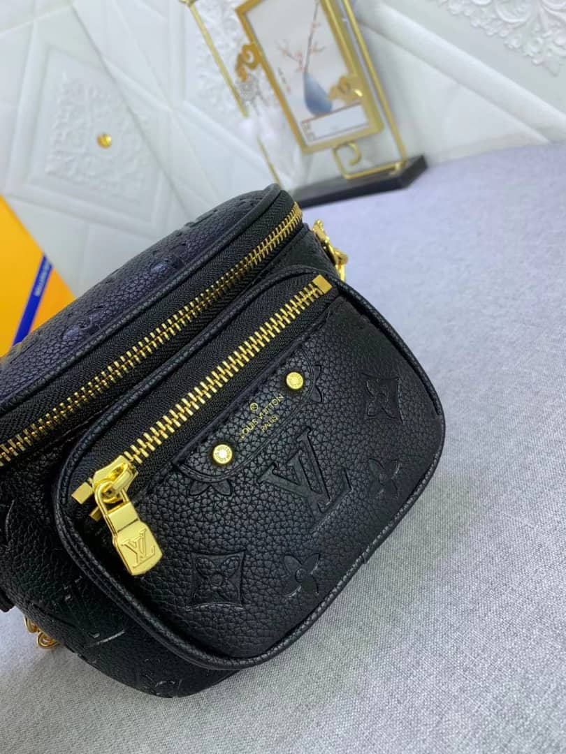 Louis Vuitton Mini Bumbag Black Monogram Empreinte 17Cm M46917