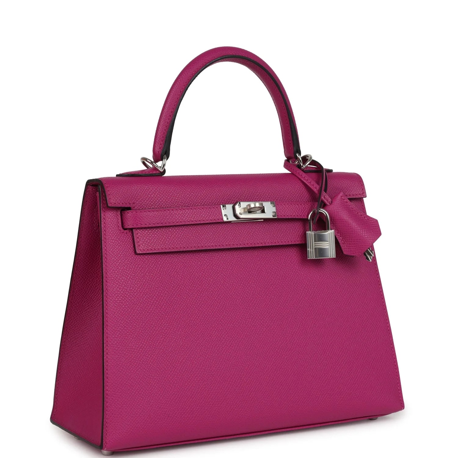 Hermes Kelly 25 Bag In Rose Pourpre Epsom Leather For Women 25cm/10in
