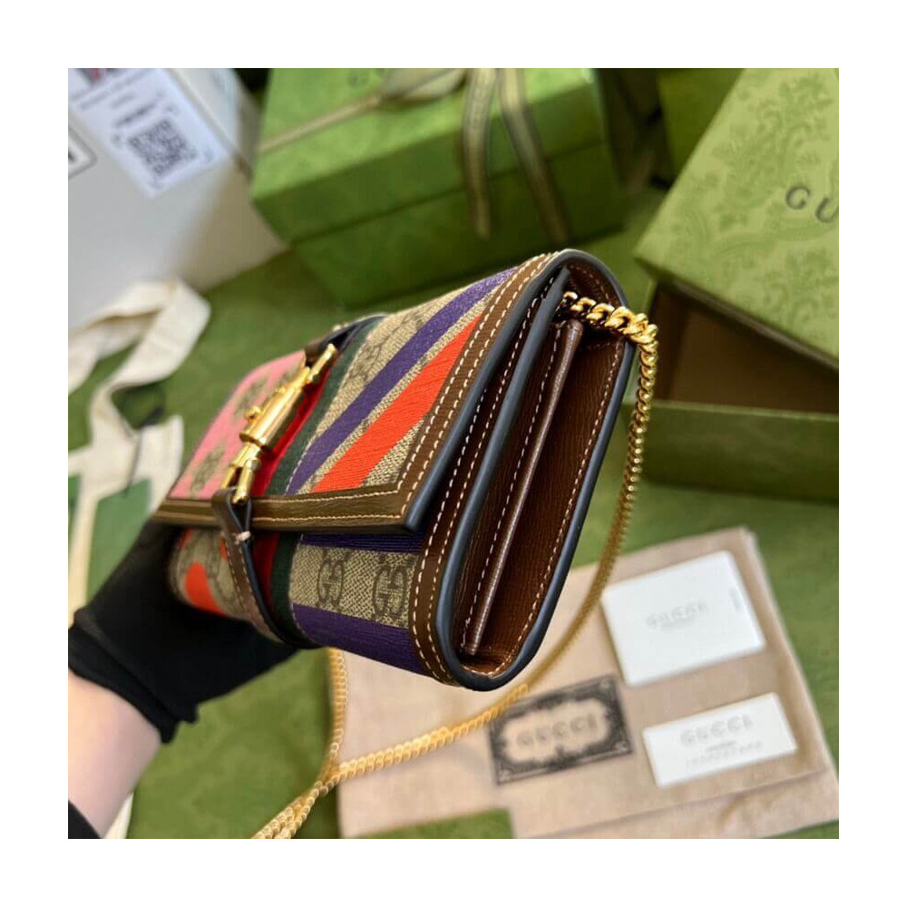 Gucci Jackie 1961 Chain Wallet With Geometric Print 19cm