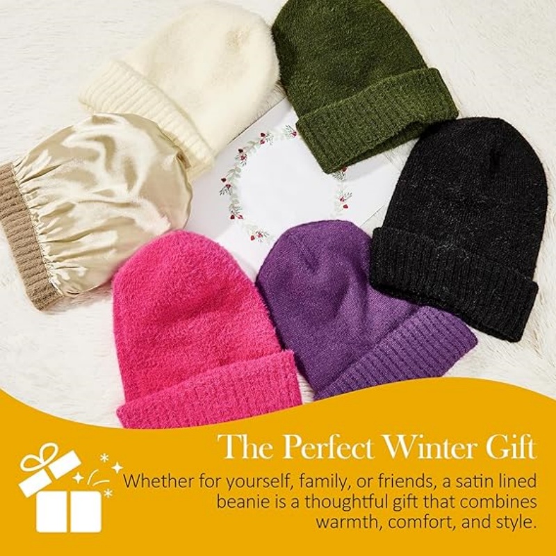 Satin Lined Slouchy Beanie Women