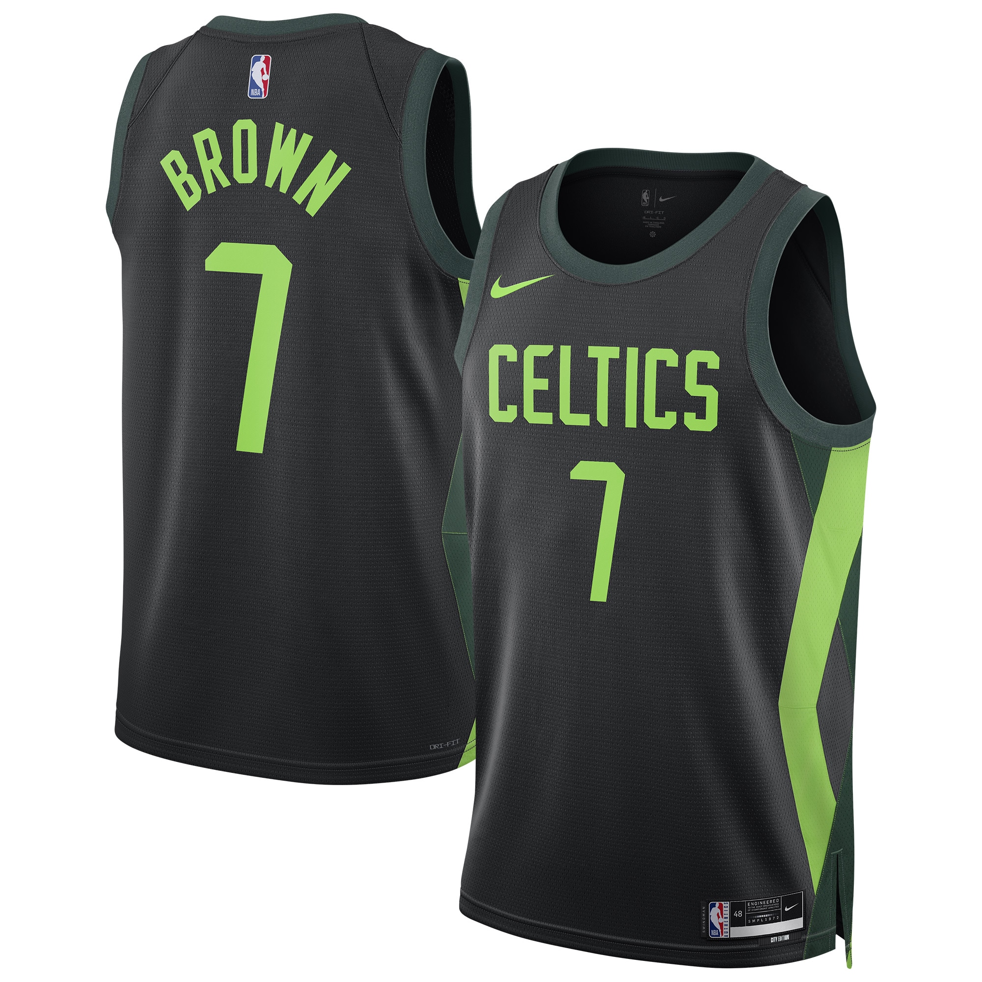 Unisex Boston Celtics Jaylen Brown Black 2024/25 Swingman Jersey - City Edition