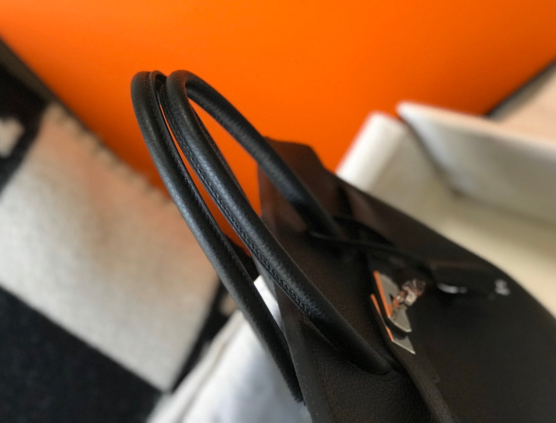 Hermes Birkin 35Cm Bag Black Togo Silver Hardware