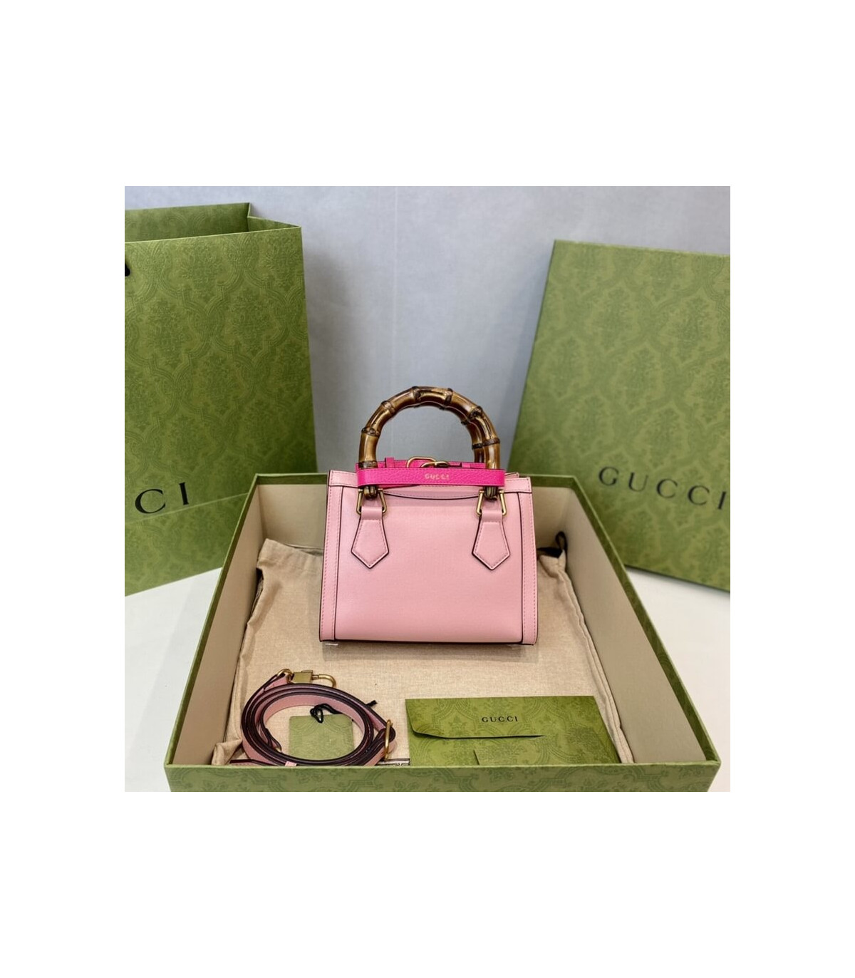 Gucci Diana Mini Tote Bag Pink