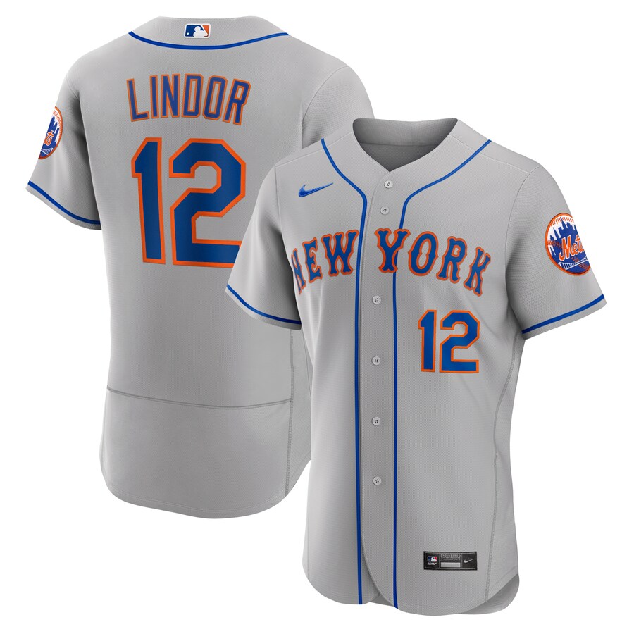 Francisco Lindor New York Mets Road Player Jersey Gray