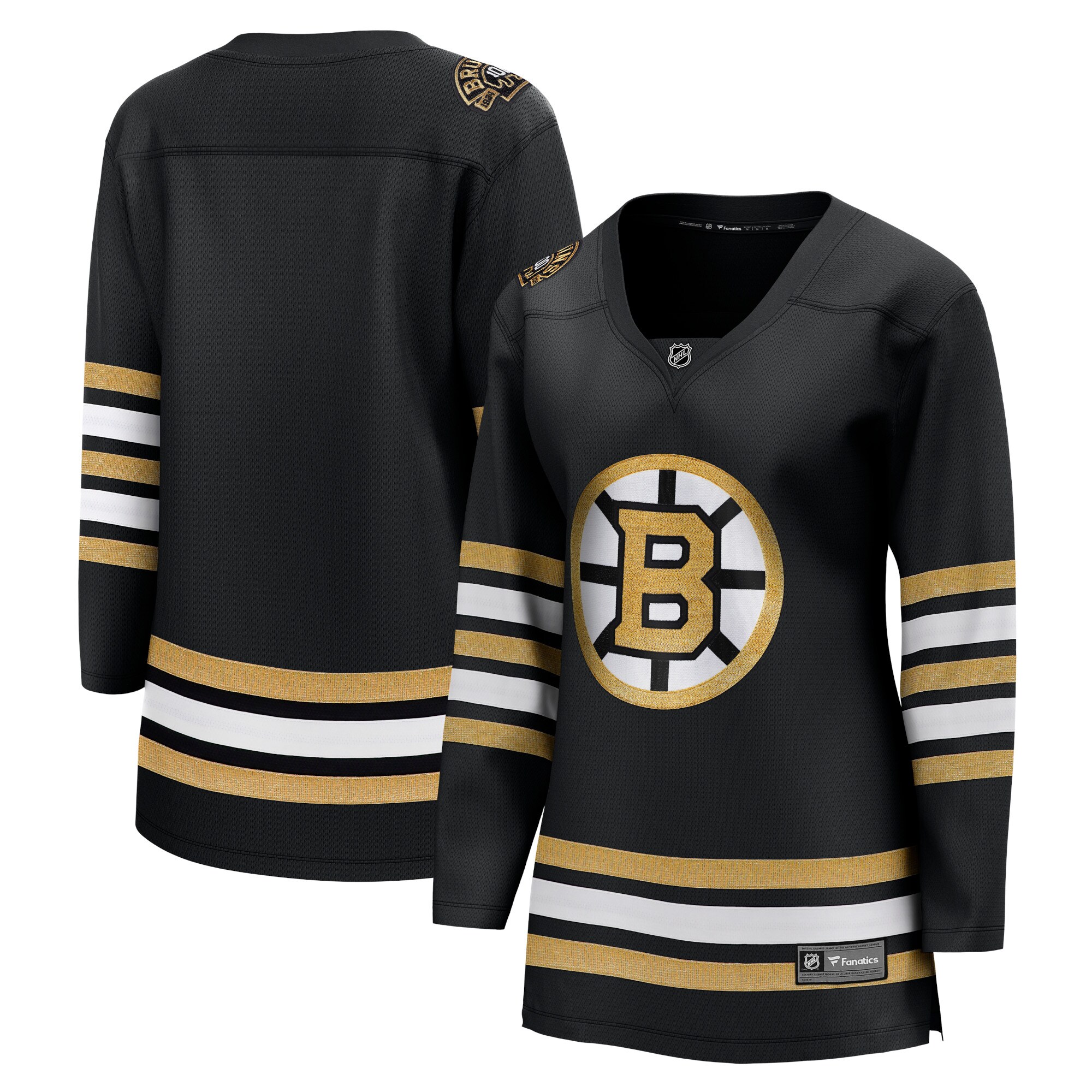 Boston Bruins Fanatics Women’s 100th Anniversary Premier Breakaway Jersey – Black