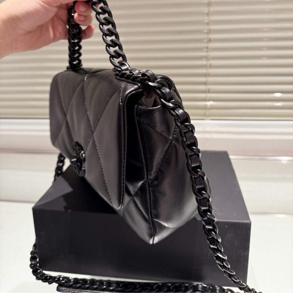 Chanel Cc Flap Bag In Black 26cm