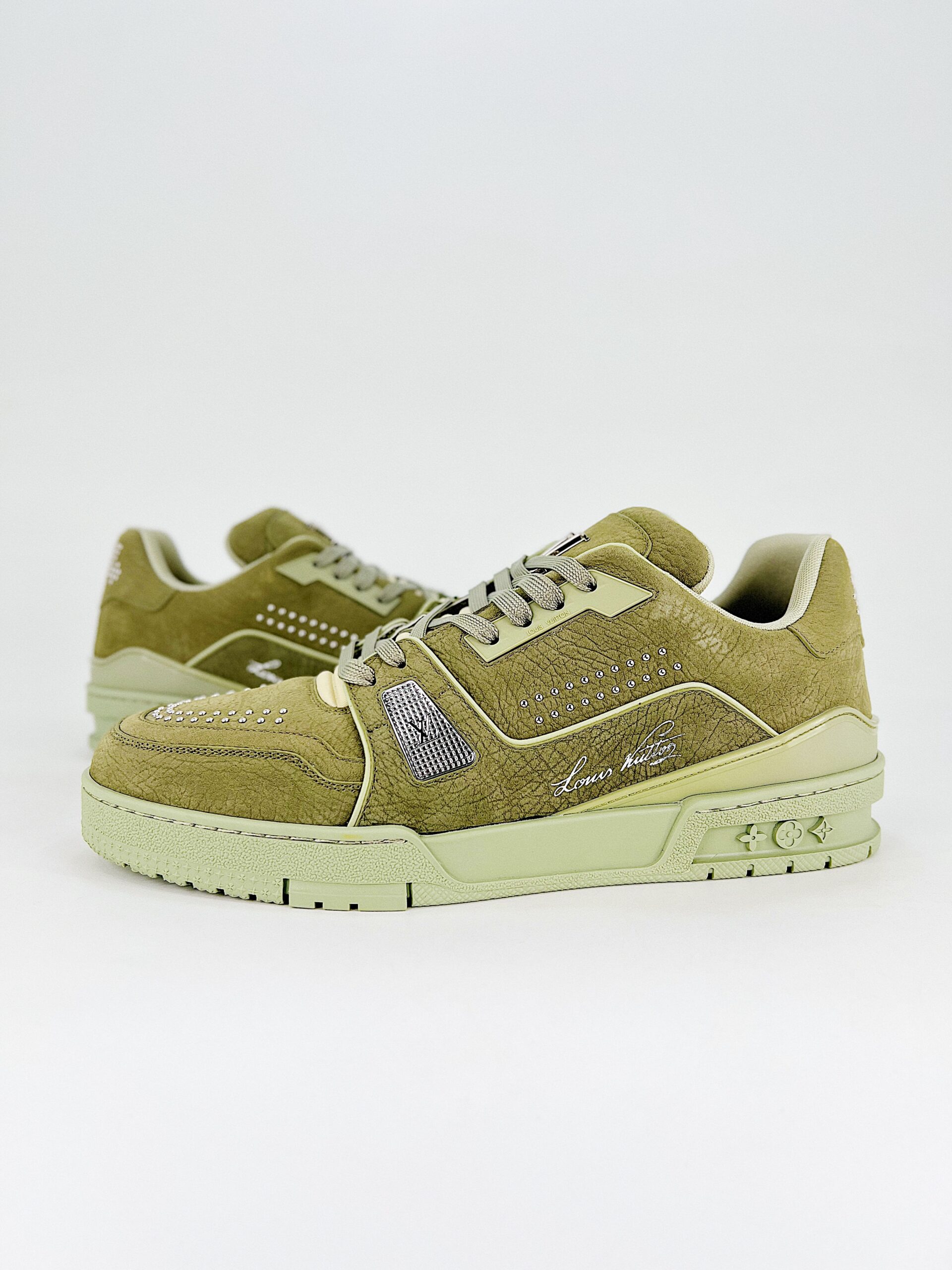 Louis Vuitton Lv Trainer Sneaker Green 1Adha1