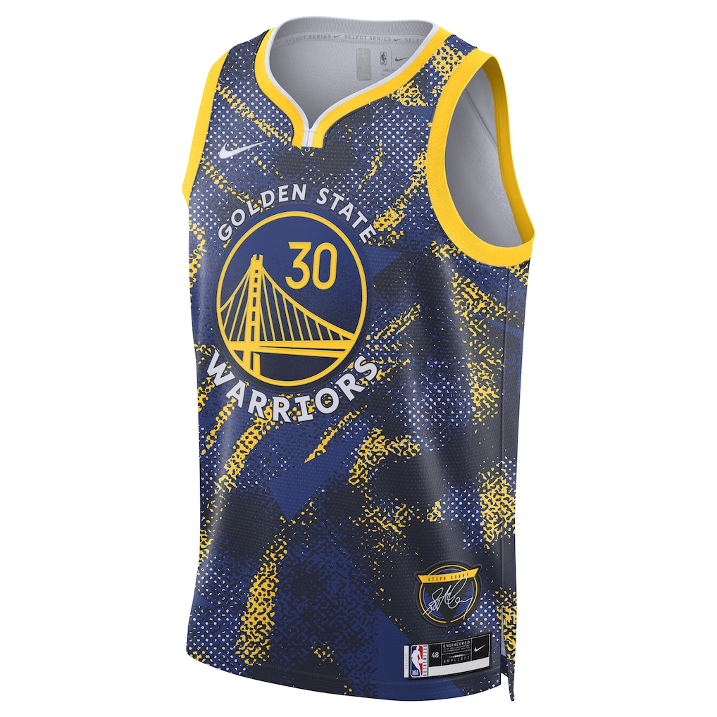 Unisex Golden State Warriors Stephen Curry Nike Royal 2025 Select Series Swingman Player Jersey