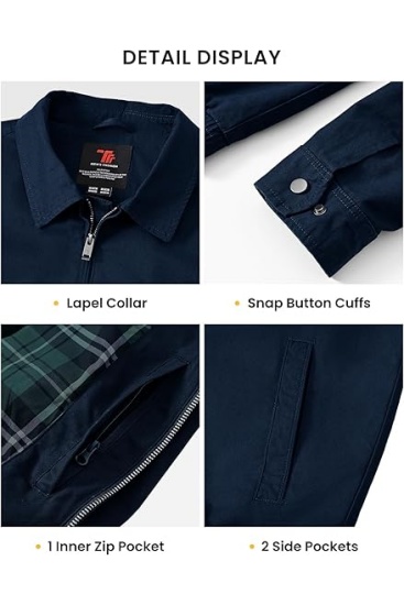 Men's Casual Cotton Jacket Lightweight