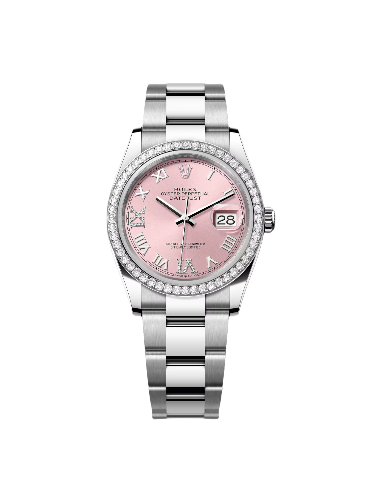 Rolex  Datejust 36mm 126284 Pink Dial Jubilee Bracelet