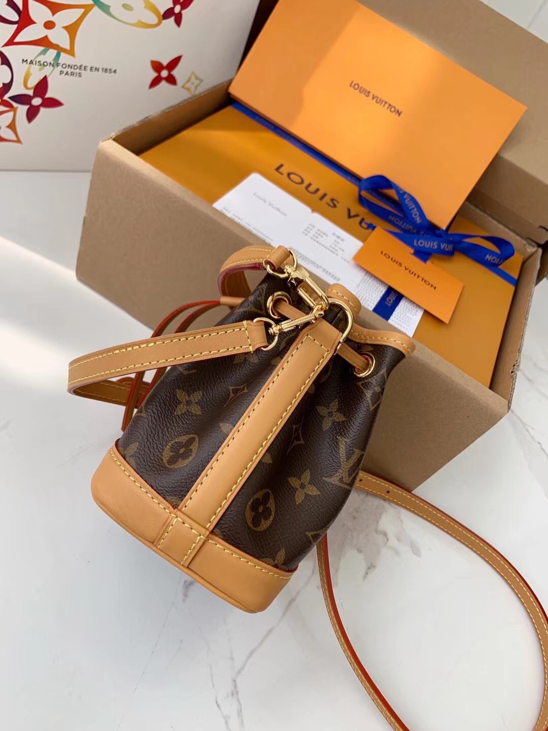 Louis Vuitton Nano Noé Monogram Small Leather Goods Monogram 16cm M81266