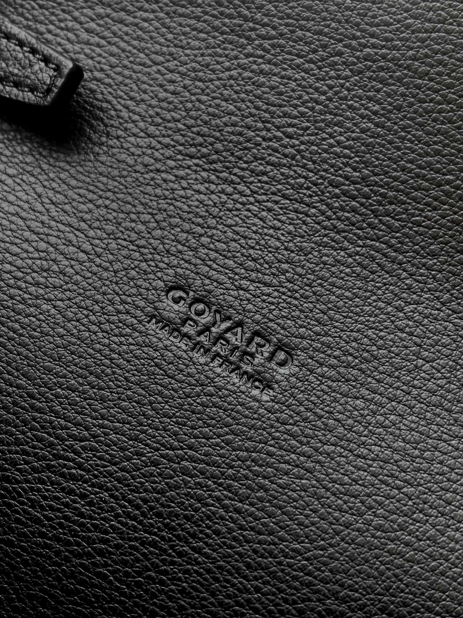 Goyard Chypre Wallet-Pouch 21 Cm Black Goyardine Canvas And Calfskin