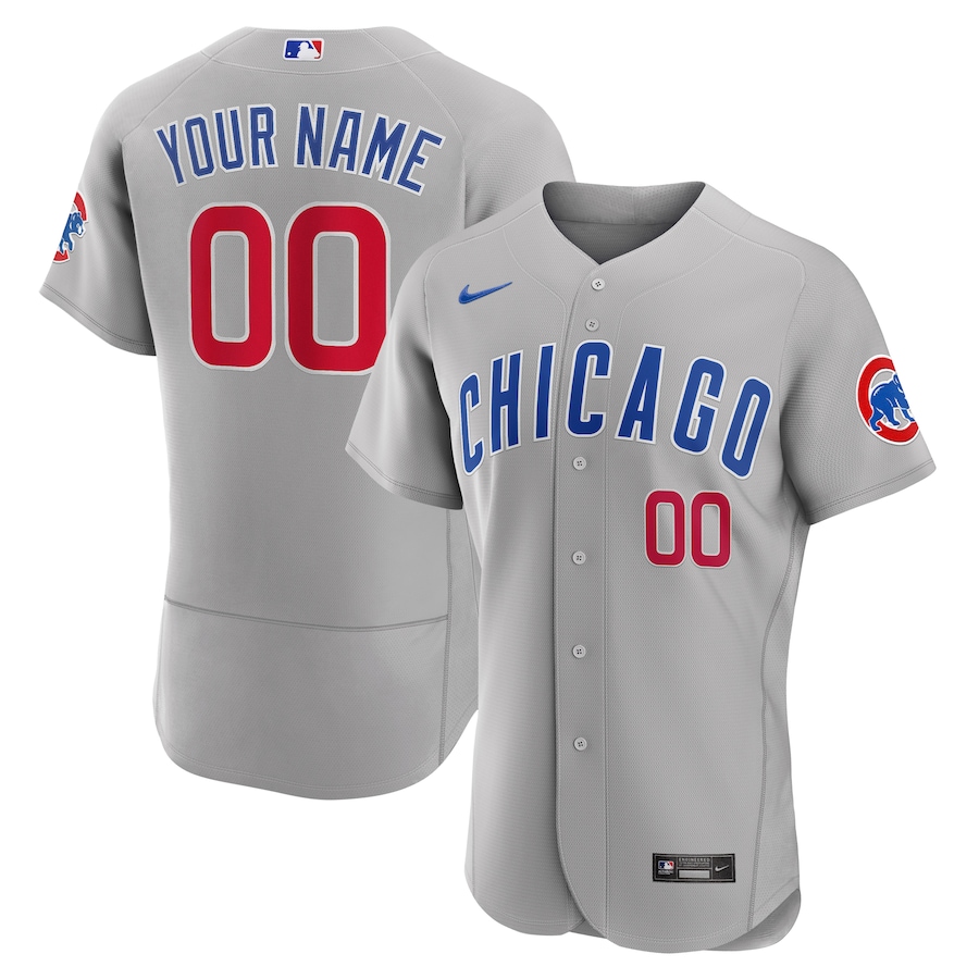 Chicago Cubs Road Custom Jersey Gray