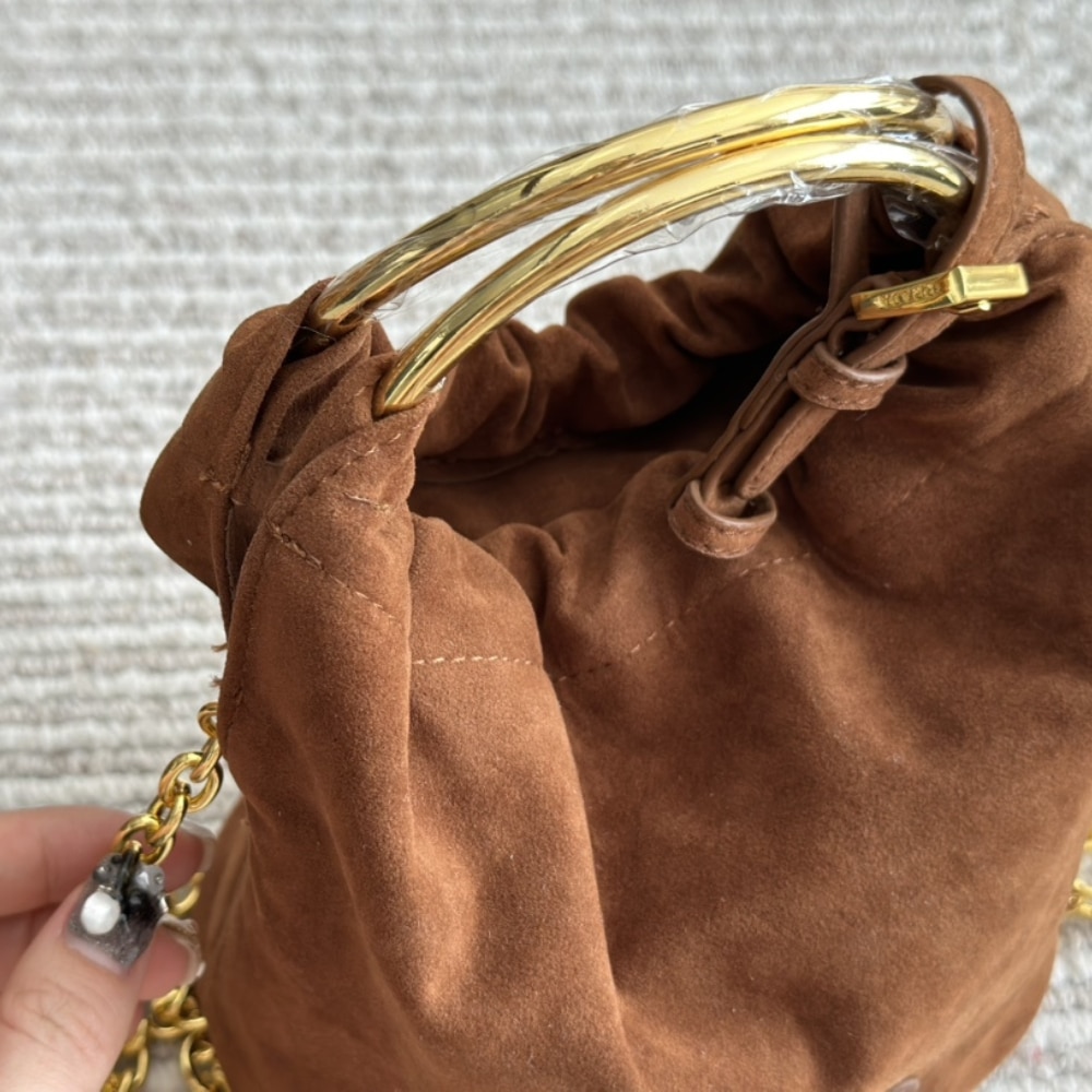 Prada Suede Mini Bag Cocoa Brown 19Cm