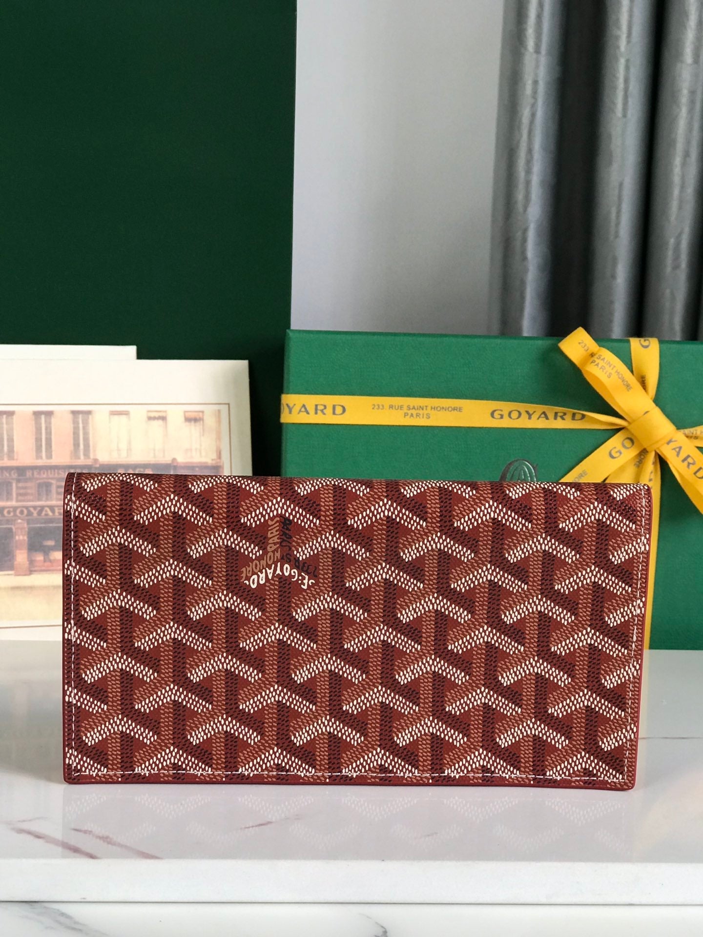 Goyard Richelieu Wallet 19 Cm Classic Red Goyardine Canvas