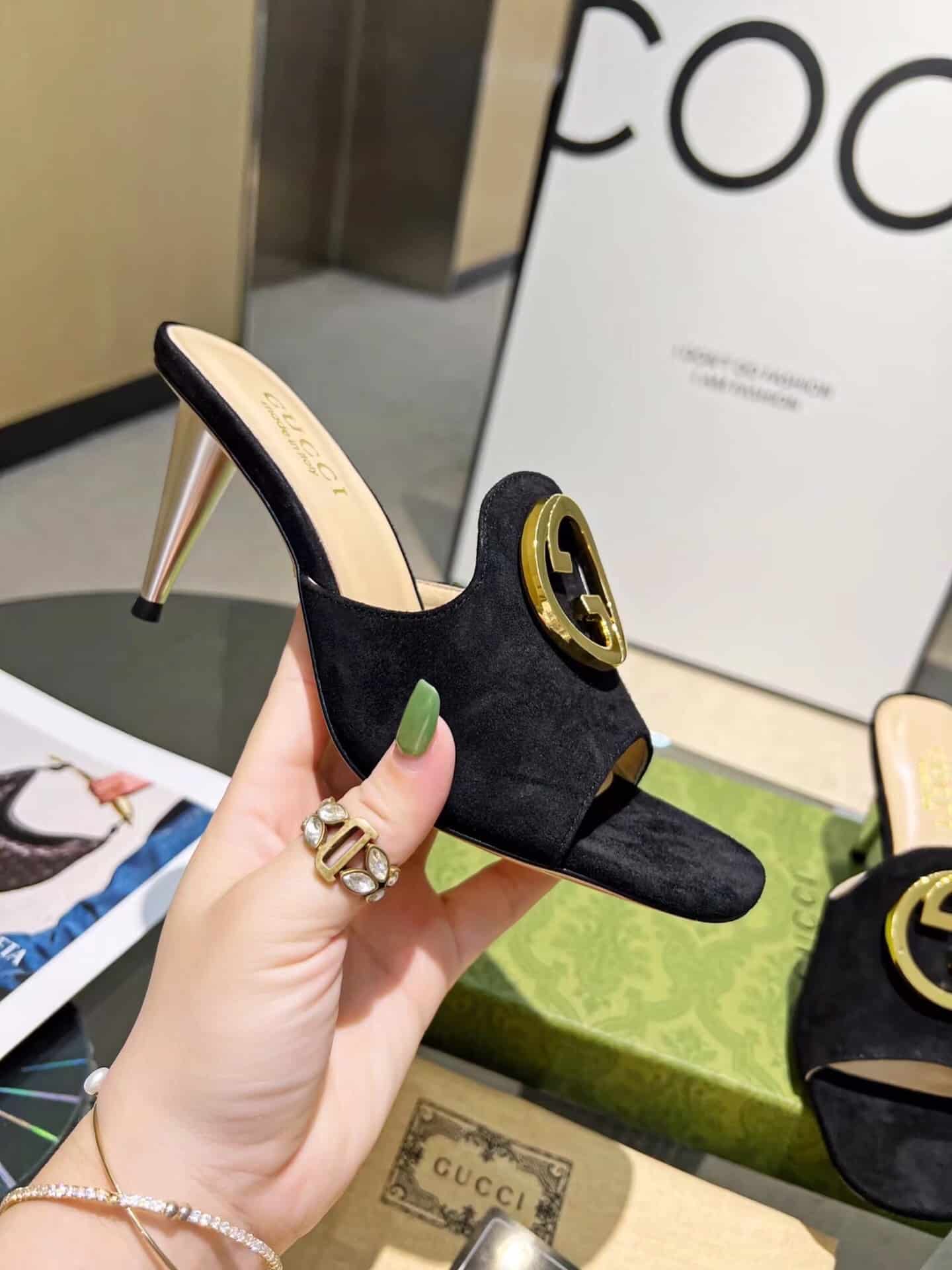 Gucci Blondie Slide Sandal Black