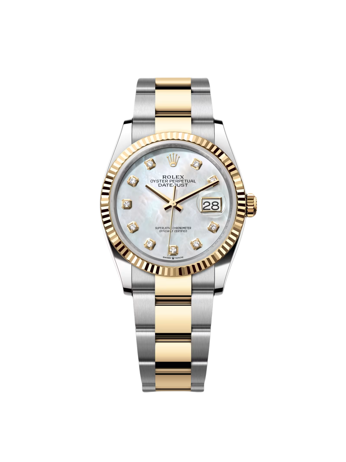 Rolex  Datejust 36mm 126233 MOP Diamond Dial Jubilee Two-Tone Bracelet Watch