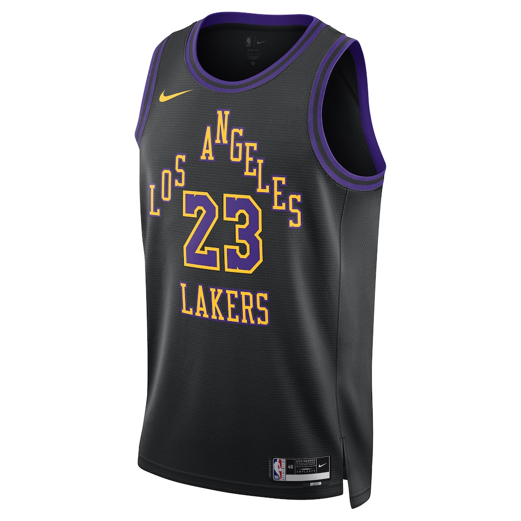 Unisex Los Angeles Lakers LeBron James Nike Black 2025/26 Swingman Jersey - City Edition