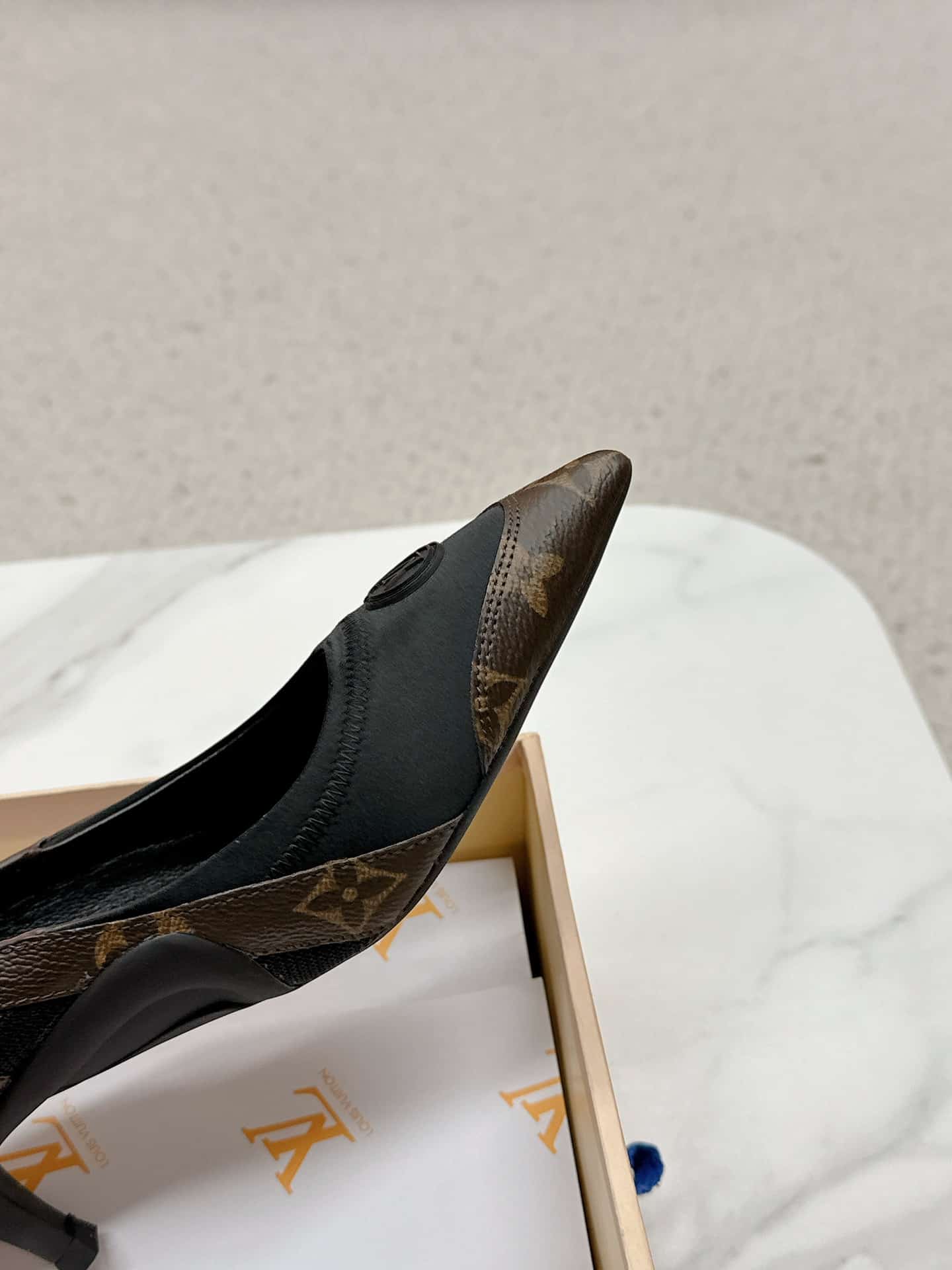 Louis Vuitton Archlight Slingback Pump Black And Brown 1Aadgj