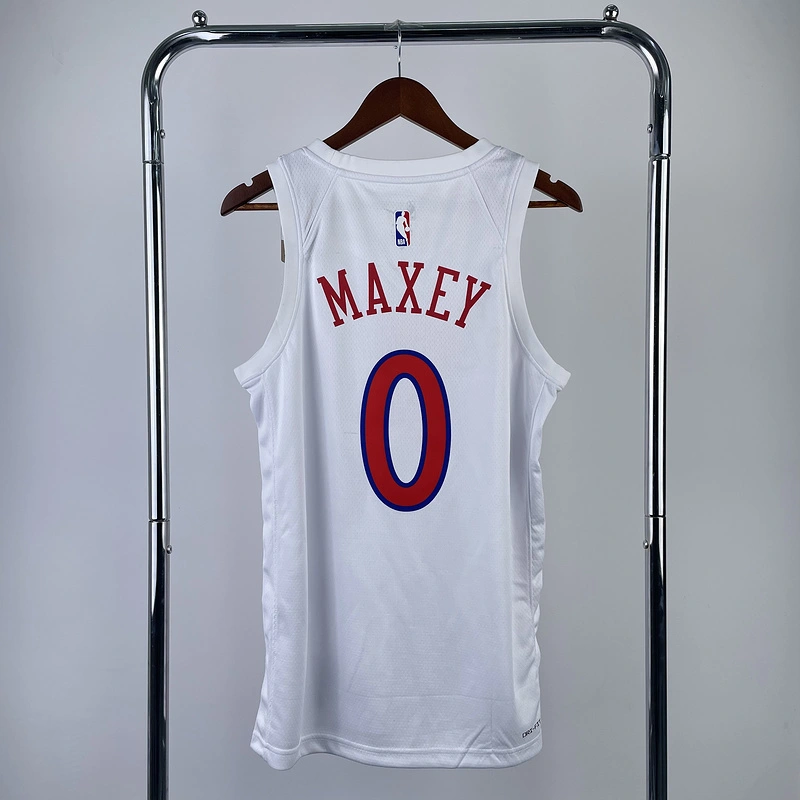 2023 NBA Philadelphia 76ers 0 MAXEY Basketball Jersey