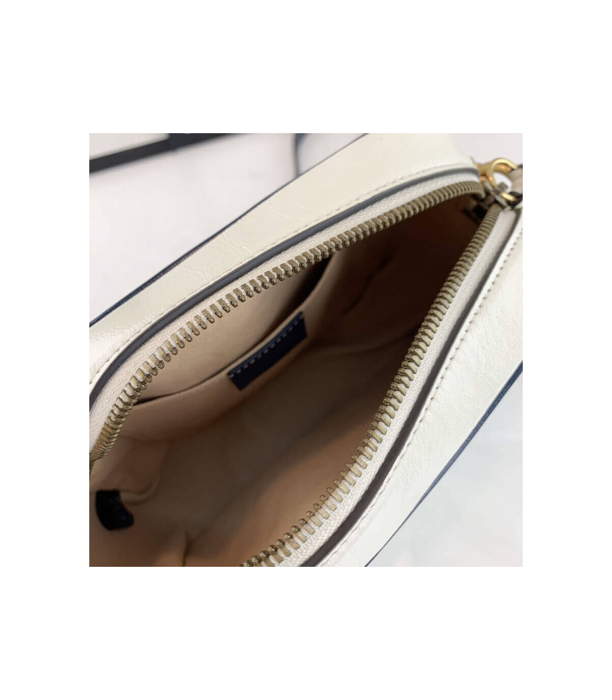 Gucci Diagonal GG Marmont Mini Bag White/Blue