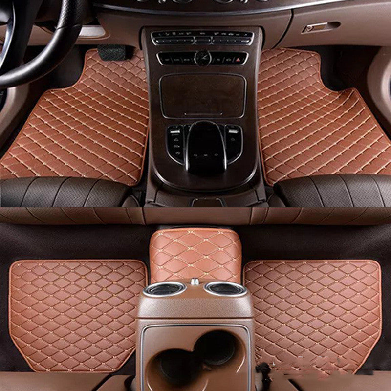 universal right rudder foot pad leather quilted embroidered full surround