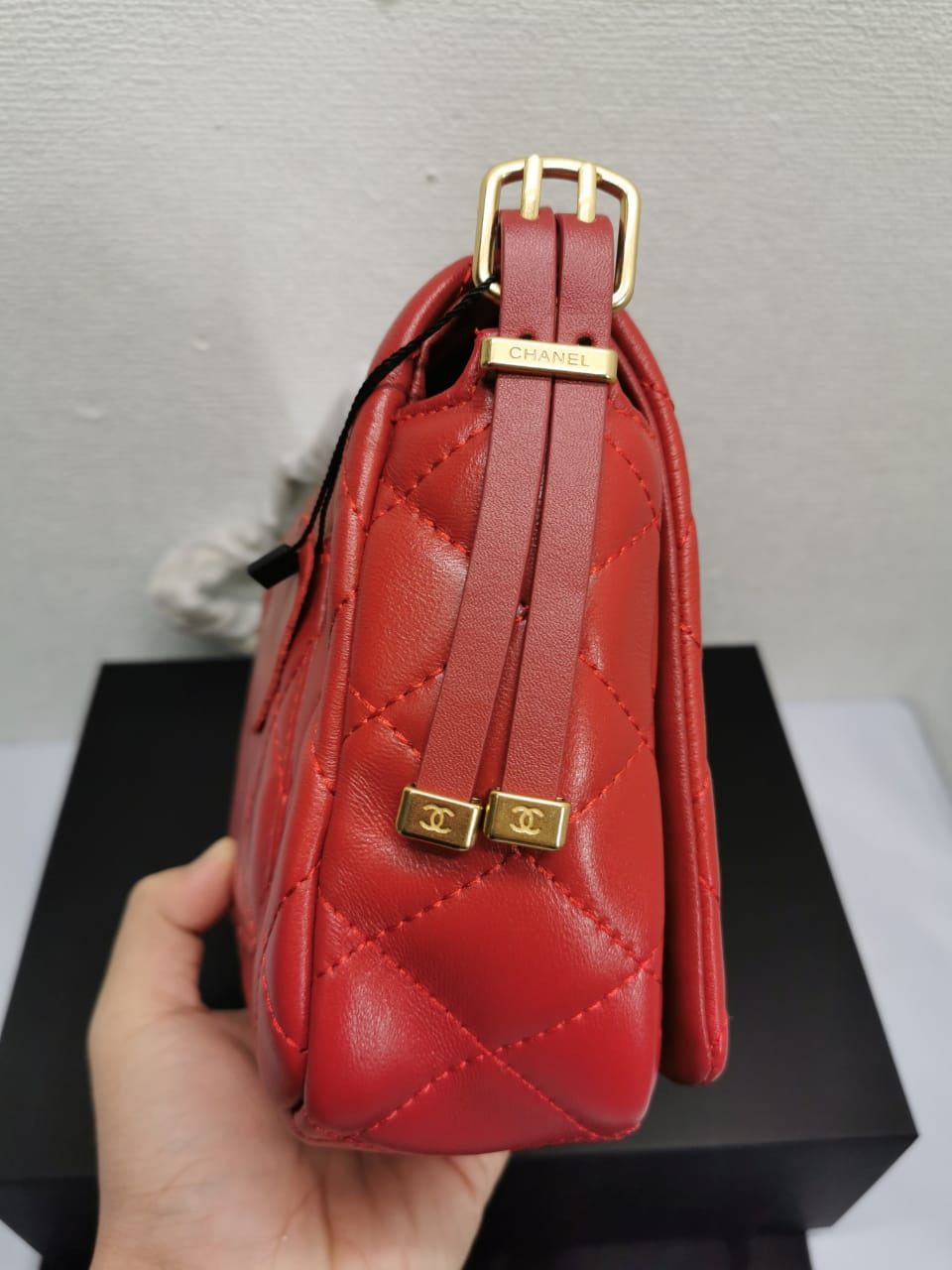 Chanel 23b Small Flap Bag Red 22cm