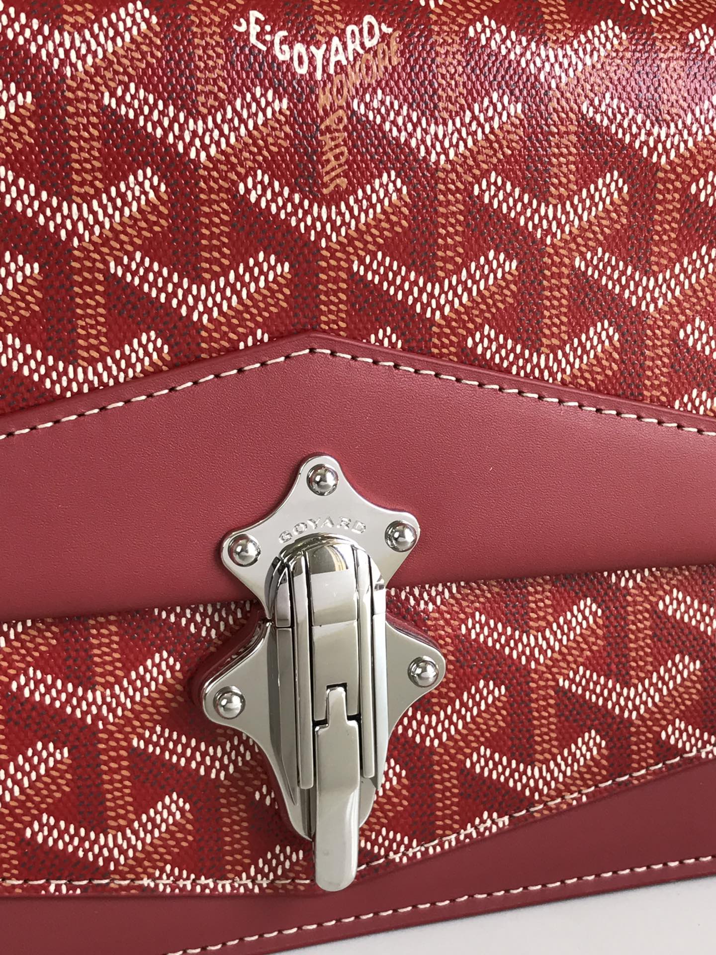 Goyard Duchesse Marie-Caroline Bag 25 Cm Red Goyardine Canvas And Smooth Calfskin