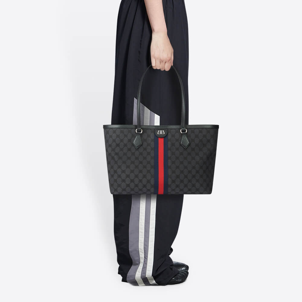 Balenciaga x Gucci Hacker Medium Tote Bag Black