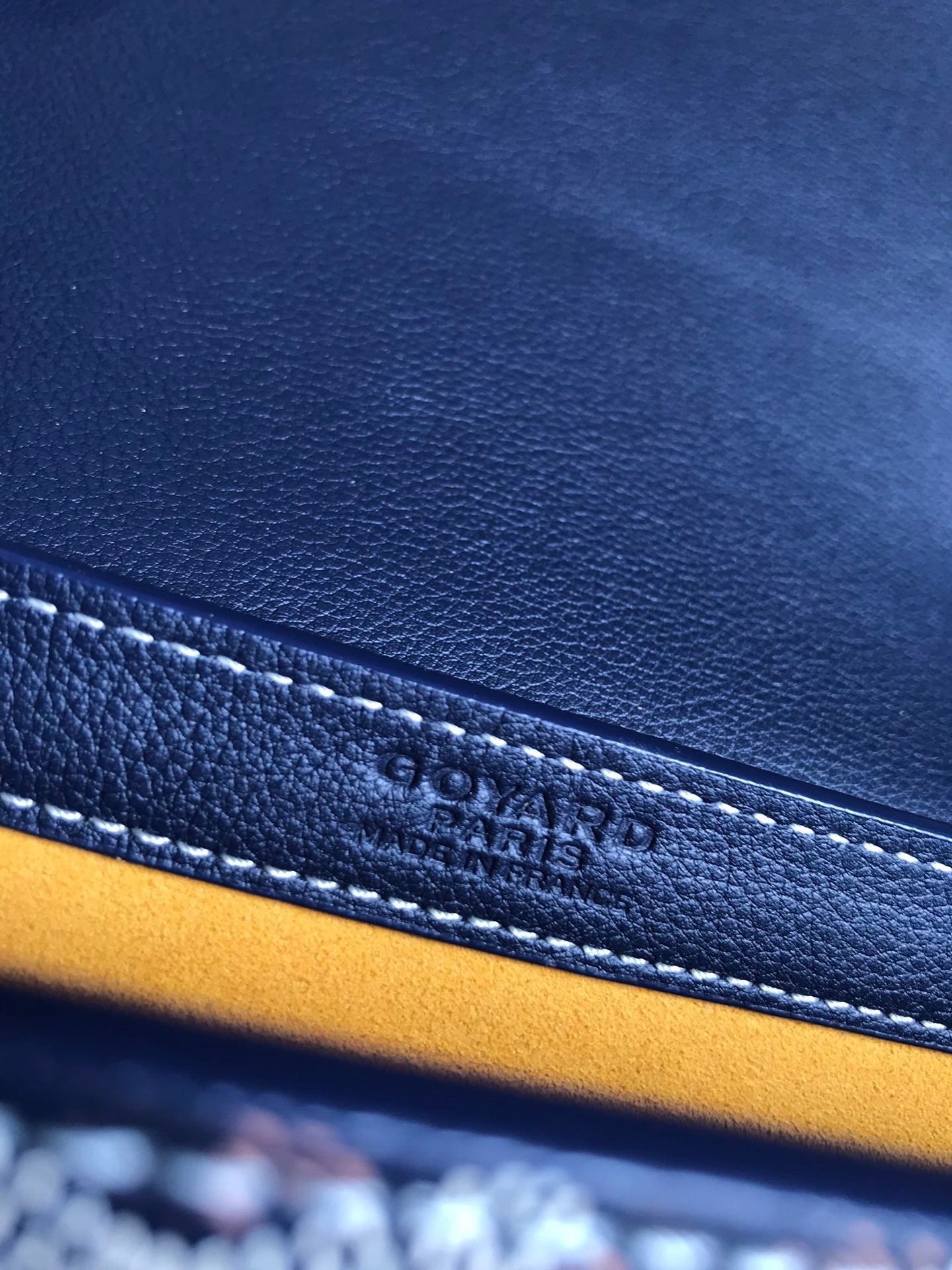 Goyard 233 Bag 25 Cm Navy Blue Calfskin And Goyardine Canvas 25cm