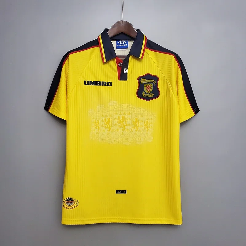 Retro 1996-98 Scotland Yellow Football jersey retro