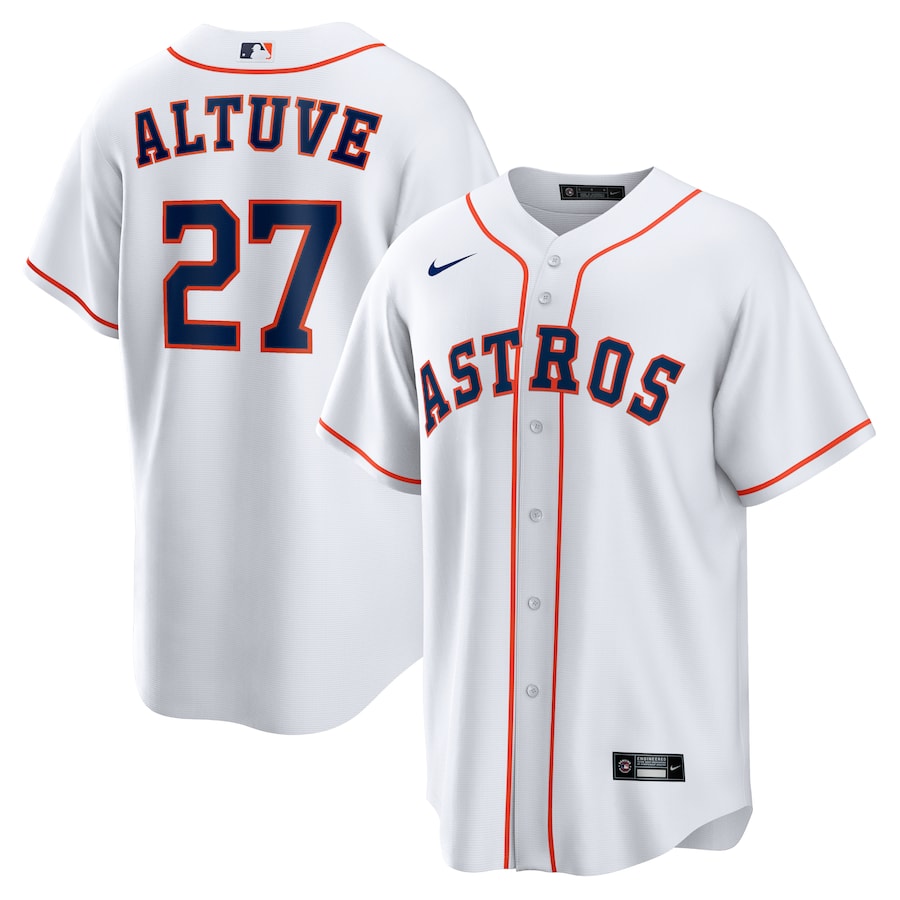 Jose Altuve Houston Astros Home Player Name Jersey White
