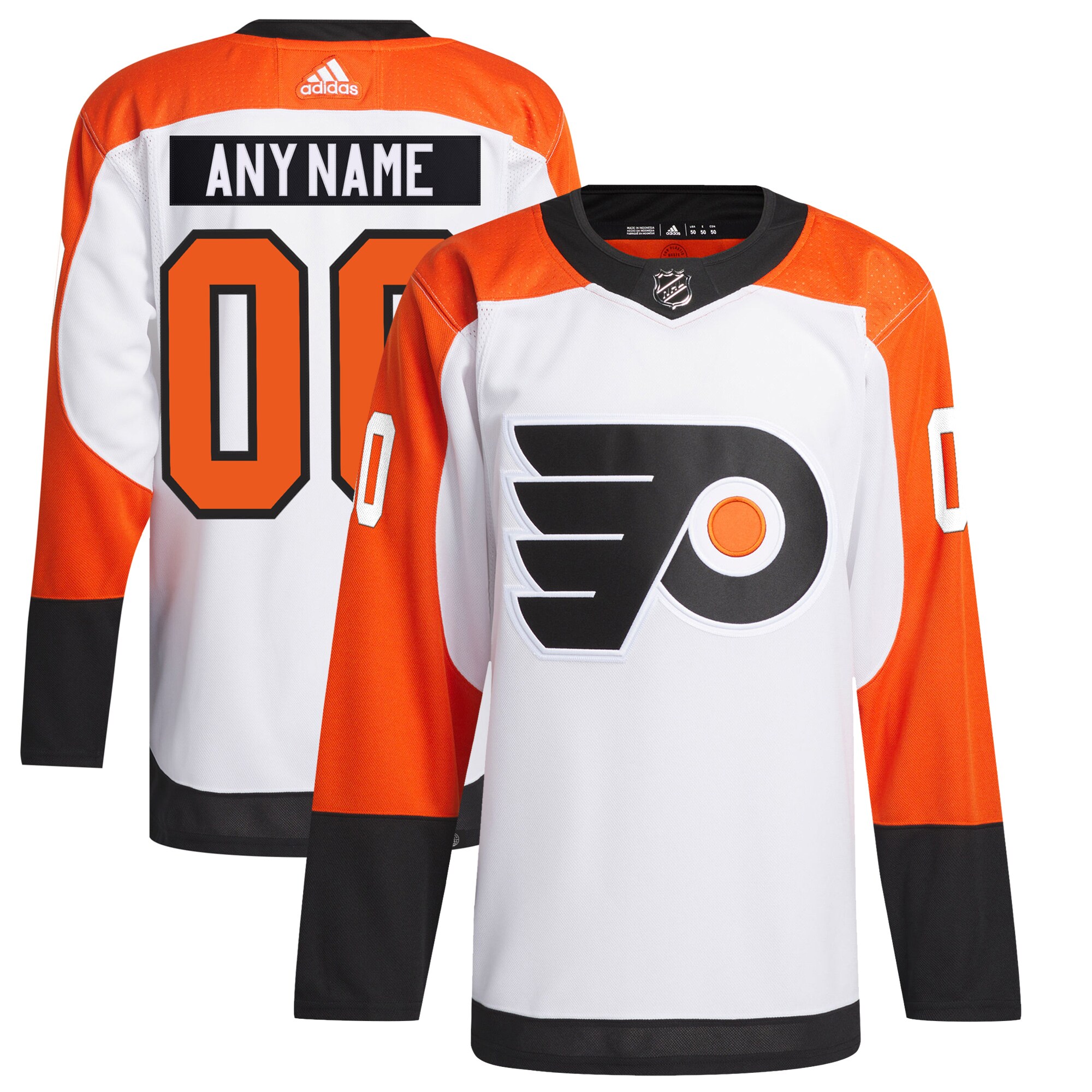 Philadelphia Flyers adidas  Away  Primegreen Authentic Custom Jersey – White