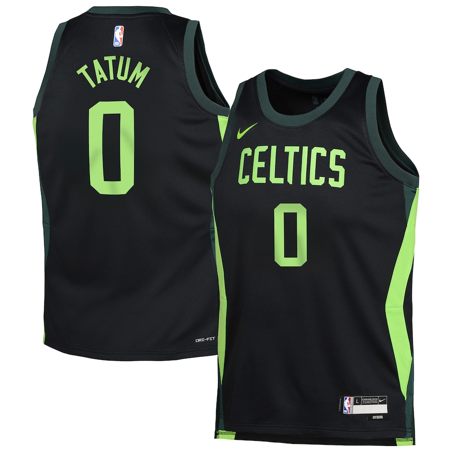 Youth Boston Celtics Jayson Tatum Black 2024/25 Swingman Jersey - City Edition