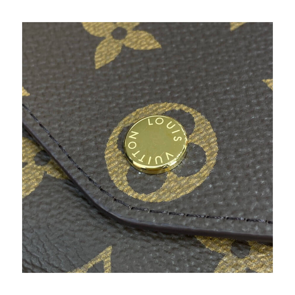 Louis Vuitton Monogram Cavas Sarah Wallet Brown 19cm