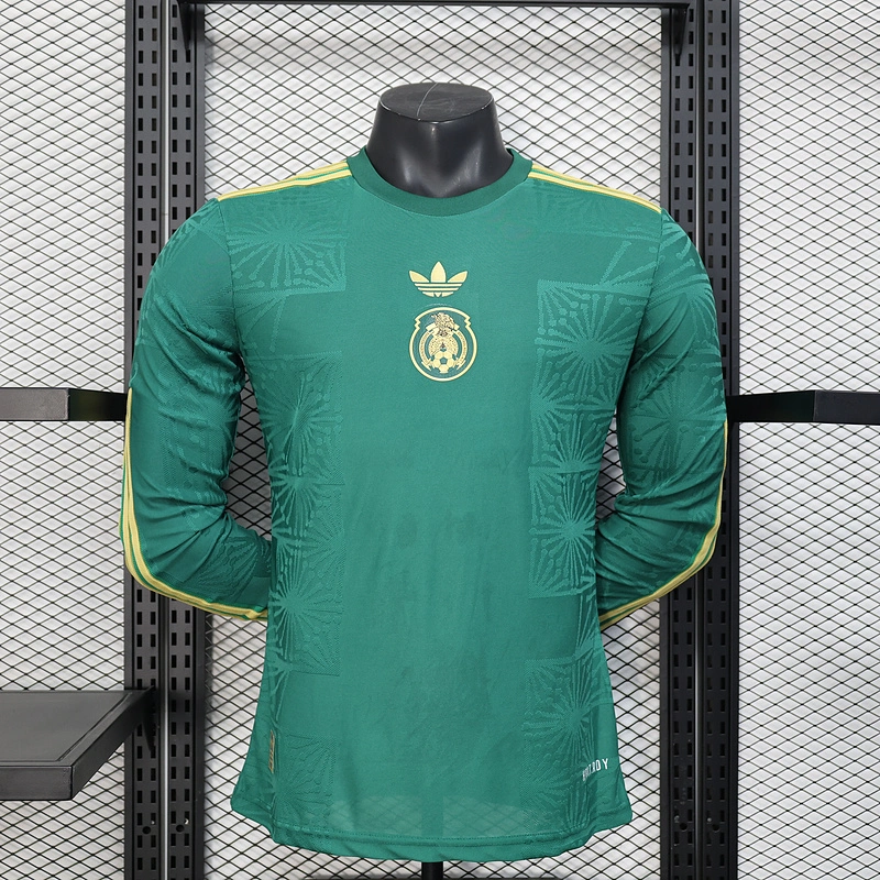 Player 2025-26 Mexico Gold Cup Special Edition green Long sleeves Football jersey
