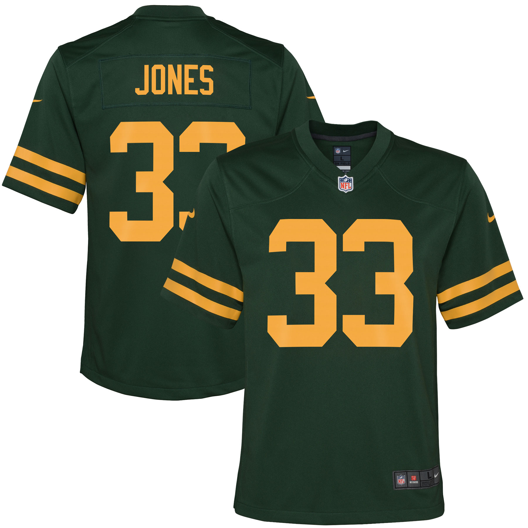 Aaron Jones Green Bay Packers Nike Youth Game Jersey - Green