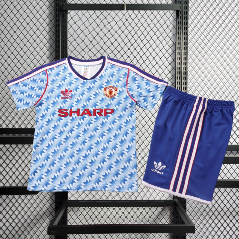 Retro KIDS 1990-92 KIDS Manchester United away Football jersey retro
