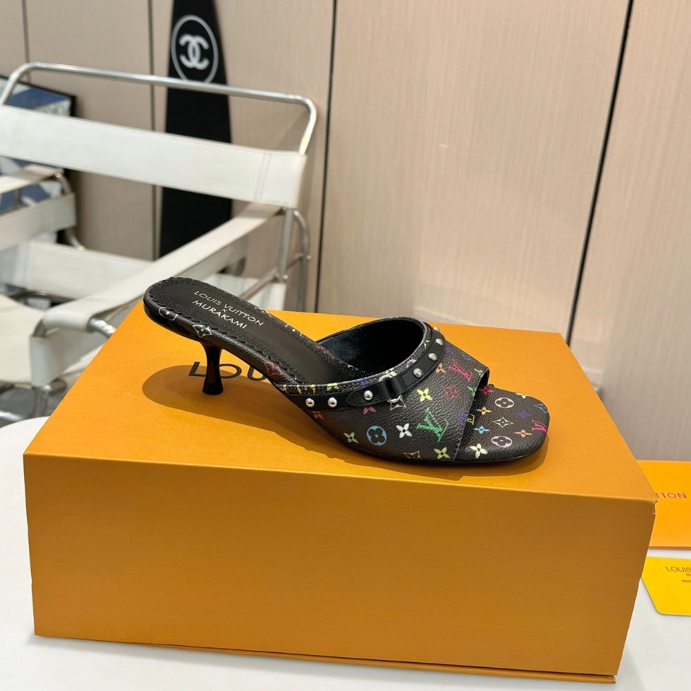 Louis Vuitton X Takashi Murakami 6am Mule Black 1agwqq