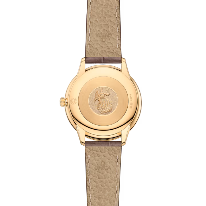 Omega De Ville Prestige 30 mm White Dial with Diamonds 18k Yellow Gold Strap 434.53.30.60.55.002