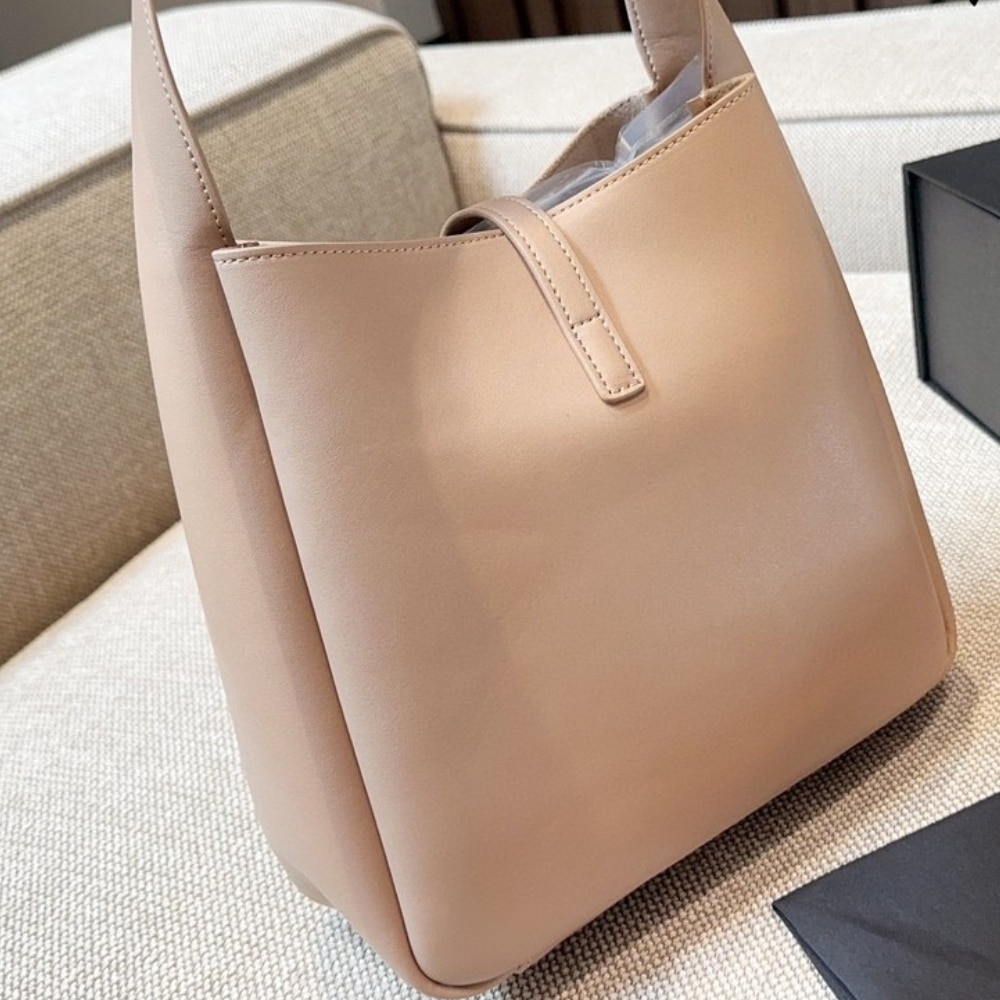 Saint Laurent Le 5 A 7 Supple Small In Grained Leather Rose 24Cm