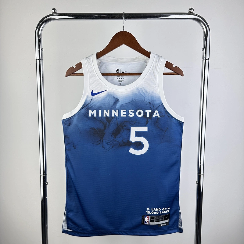 2024 NBA Minnesota Timberwolves 5 Edwards Basketball Jersey