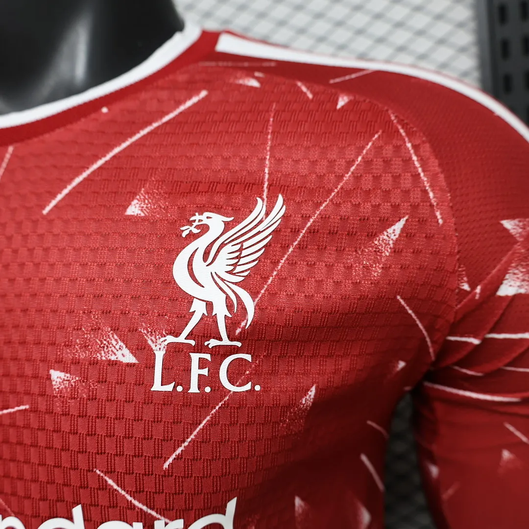 2026/27 Premier League Liverpool Team Home Football Jersey Player Version Long Sleeves - JerseyFun