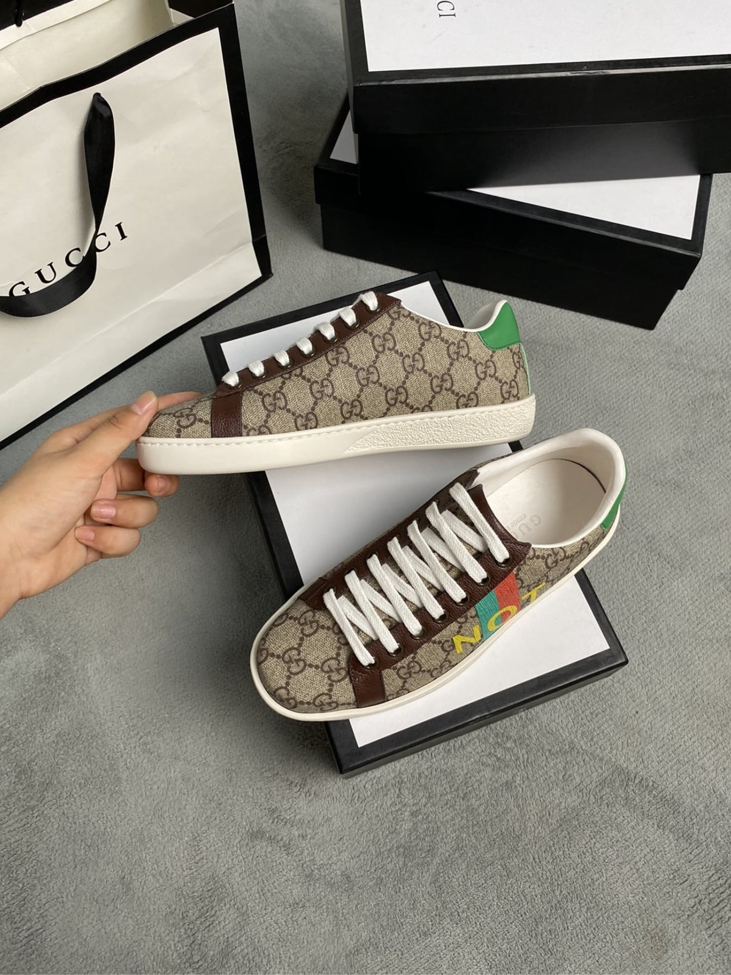 Gucci Ace ?Fake Not Print? 636358 2Gc10 8260