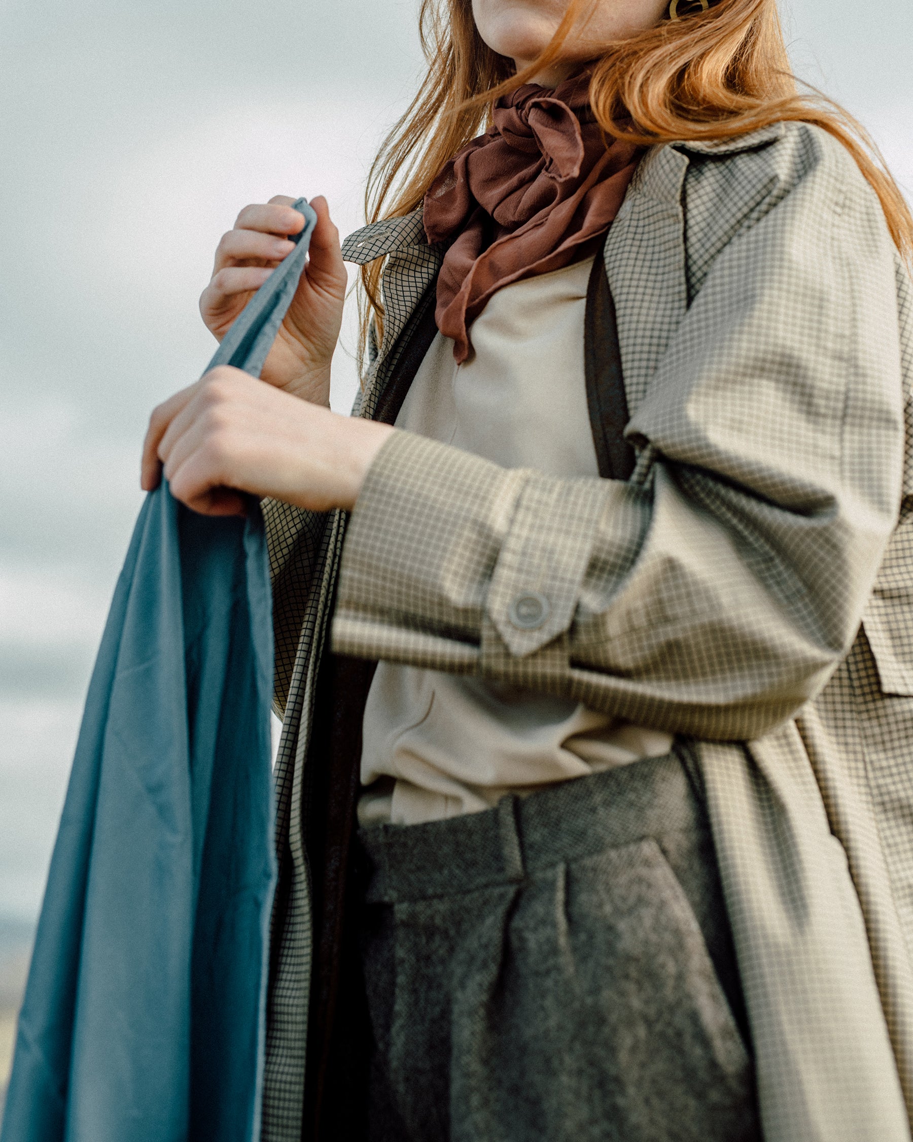 ‘The Classic’ Washable Silk Scarf in Sea