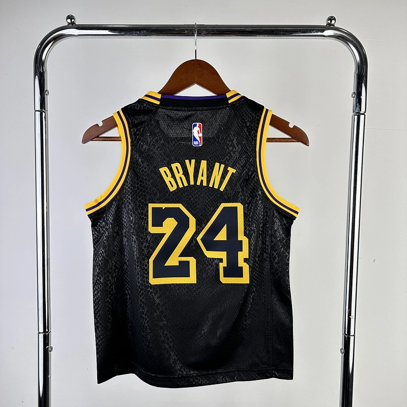 Kids 2023 NBA Lakers 24 BRYANT Basketball Jersey