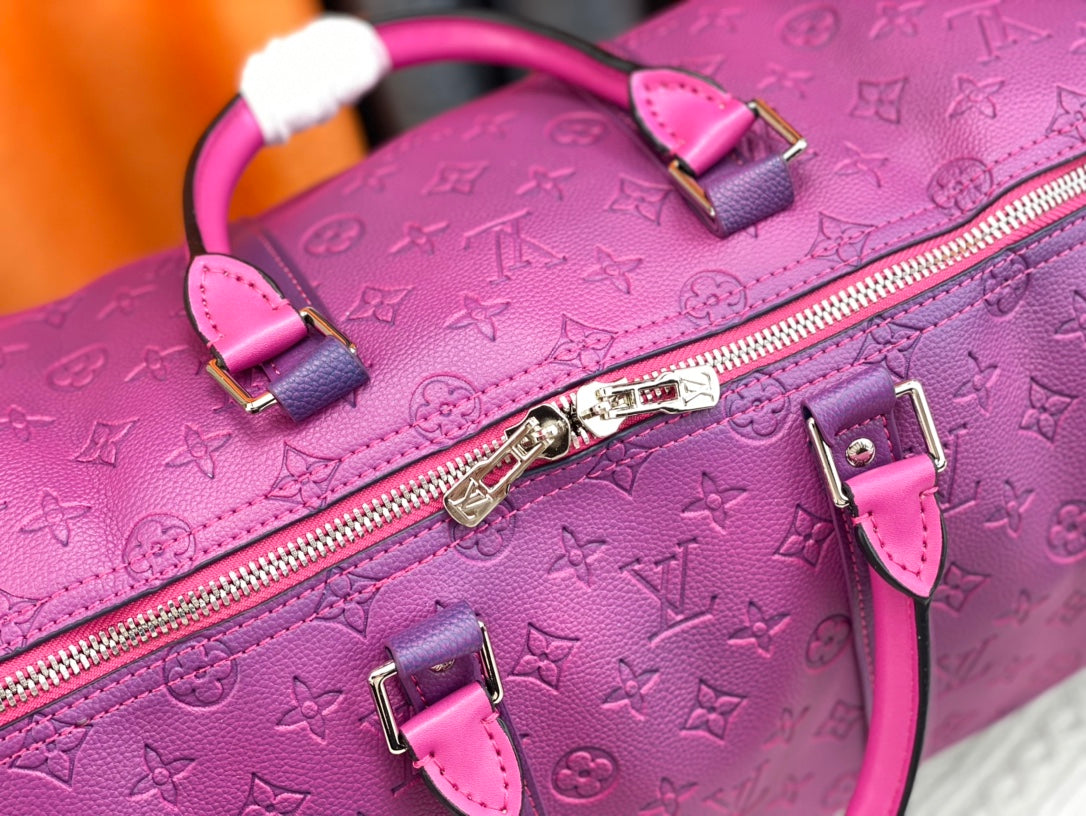 Louis Vuitton Keepall Bandouliere 50Cm Blue And Pink
