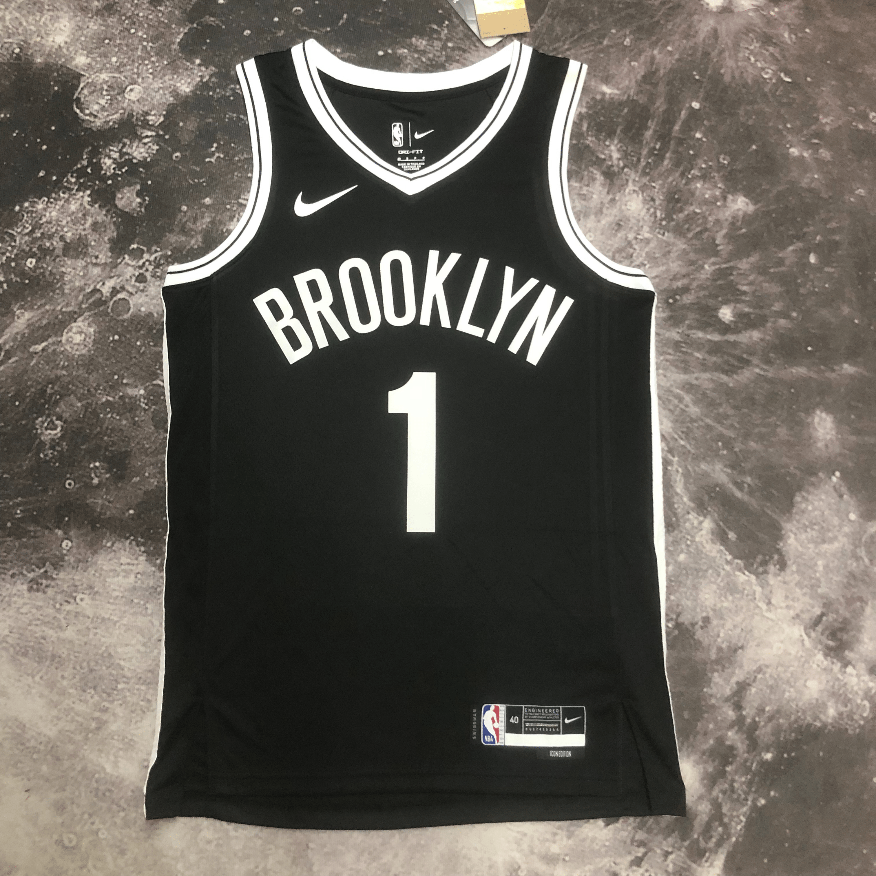 Brooklyn Nets Mikal Bridges Black 2023-2024 season Jersey